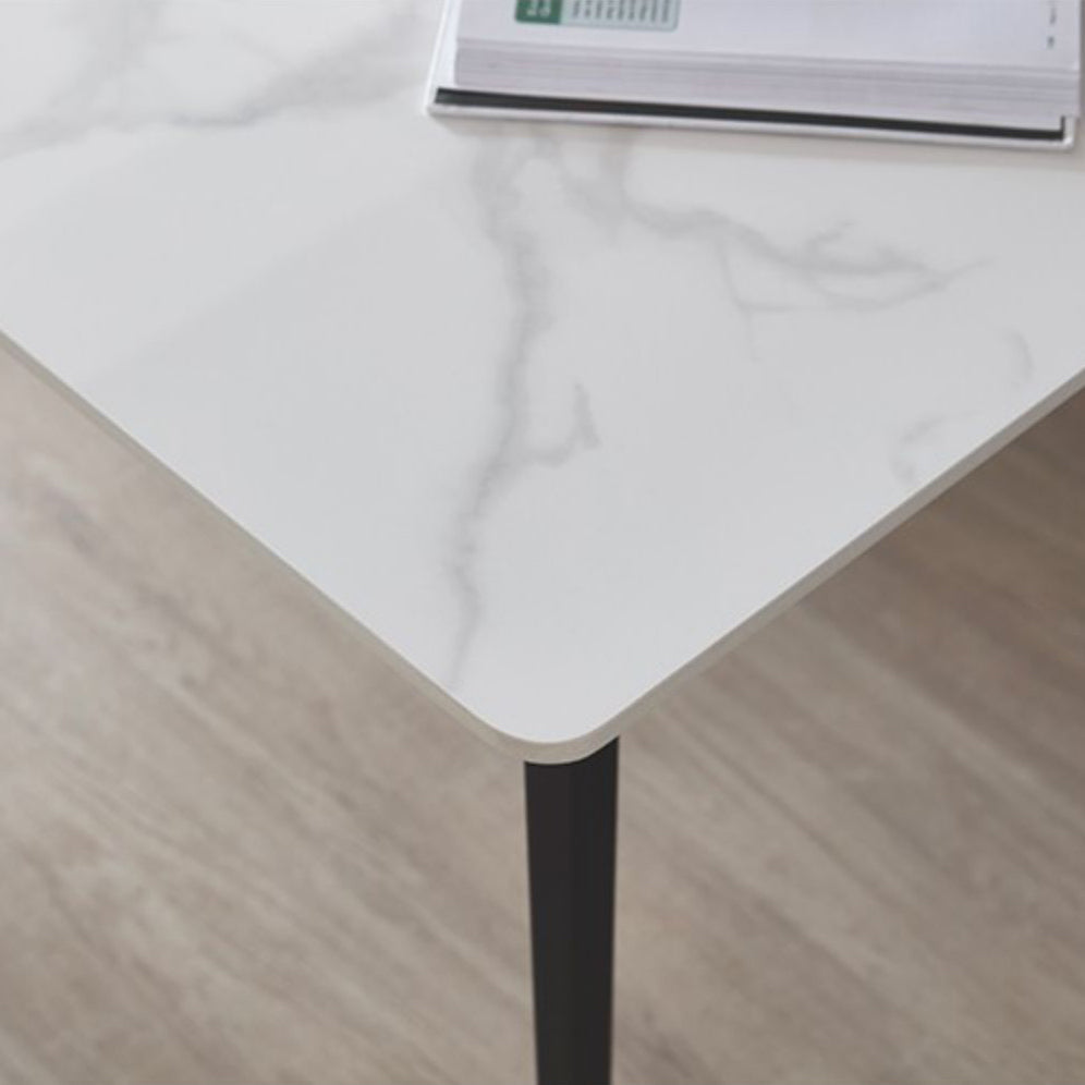 Sintered Stone Top Dining Table Rectangle Table with Metal Base and 4 Legs Clearhalo ' dining_table' 'Dining Tables & Seating' 'Dining Tables' 'furn' 'furn_dining_table' 'Furniture' 'furniture_dining_table' 'Kitchen & Dining Furniture' 'kitchen&dining_furn' 'kitchen' 'kitchen_dining_table' 3756573