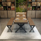 Industrial Style Solid Wood Dining Table Metallic Trestle Base Rectangle Table for Home Clearhalo ' dining_table' 'Dining Tables & Seating' 'Dining Tables' 'furn' 'furn_dining_table' 'Furniture' 'furniture_dining_table' 'Kitchen & Dining Furniture' 'kitchen&dining_furn' 'kitchen' 'kitchen_dining_table' 3756581