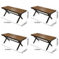Industrial Style Solid Wood Dining Table Metallic Trestle Base Rectangle Table for Home Clearhalo ' dining_table' 'Dining Tables & Seating' 'Dining Tables' 'furn' 'furn_dining_table' 'Furniture' 'furniture_dining_table' 'Kitchen & Dining Furniture' 'kitchen&dining_furn' 'kitchen' 'kitchen_dining_table' 3756586