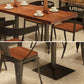 Industrial Style Solid Wood Dining Table Brown square Pedestal Table for Dinning Room Clearhalo ' dining_table' 'Dining Tables & Seating' 'Dining Tables' 'furn' 'furn_dining_table' 'Furniture' 'furniture_dining_table' 'Kitchen & Dining Furniture' 'kitchen&dining_furn' 'kitchen' 'kitchen_dining_table' 3756593