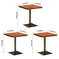 Industrial Style Solid Wood Dining Table Brown square Pedestal Table for Dinning Room Clearhalo ' dining_table' 'Dining Tables & Seating' 'Dining Tables' 'furn' 'furn_dining_table' 'Furniture' 'furniture_dining_table' 'Kitchen & Dining Furniture' 'kitchen&dining_furn' 'kitchen' 'kitchen_dining_table' 3756597