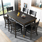 Ash Wood Base Modern Sintered Stone Dining Table Rectangular Table in Black Clearhalo ' dining_table' 'Dining Tables & Seating' 'Dining Tables' 'furn' 'furn_dining_table' 'Furniture' 'furniture_dining_table' 'Kitchen & Dining Furniture' 'kitchen&dining_furn' 'kitchen' 'kitchen_dining_table' 3756610