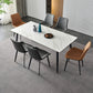 Contemporary Rectangle 4-foot Home Furniture Stone Dining Room Collection Clearhalo ' dining_table' 'Dining Tables & Seating' 'Dining Tables' 'furn' 'furn_dining_table' 'Furniture' 'furniture_dining_table' 'Kitchen & Dining Furniture' 'kitchen&dining_furn' 'kitchen' 'kitchen_dining_table' 3756621