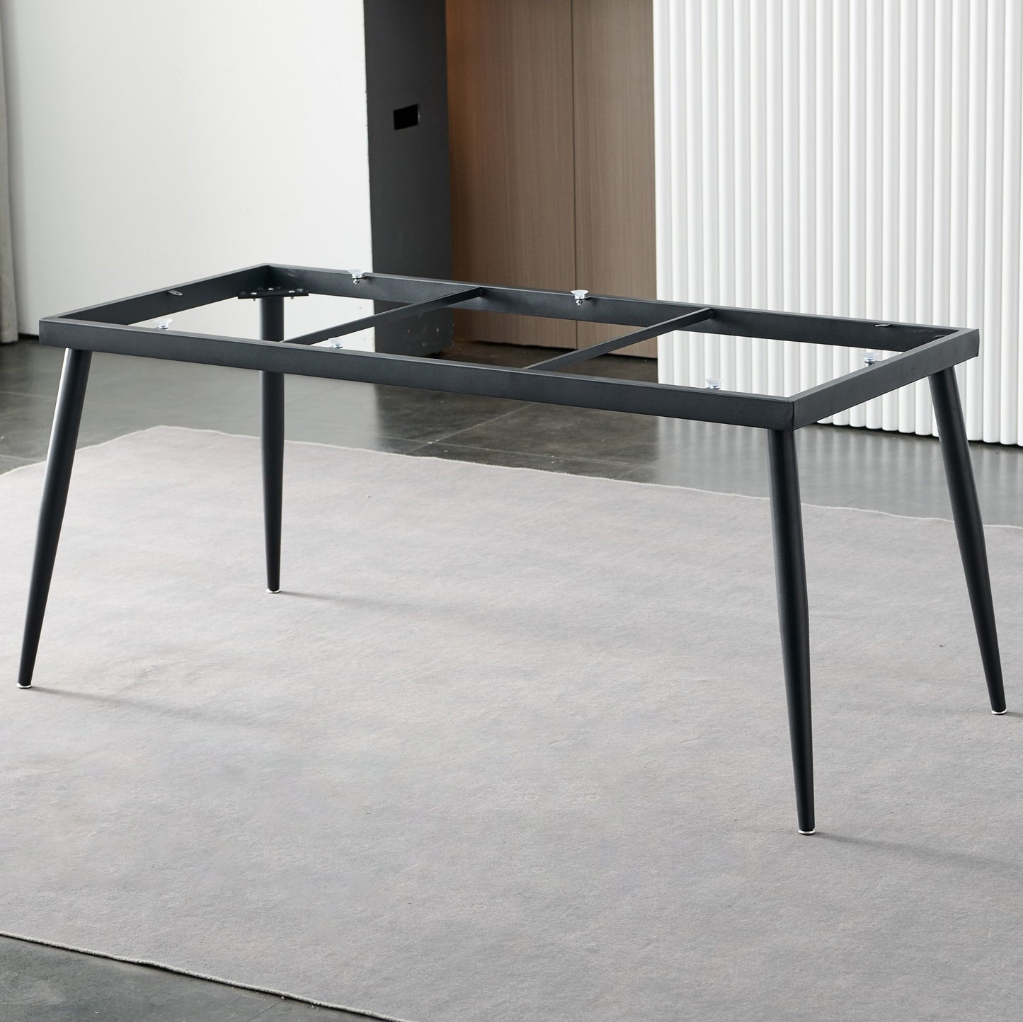 Contemporary Rectangle 4-foot Home Furniture Stone Dining Room Collection Clearhalo ' dining_table' 'Dining Tables & Seating' 'Dining Tables' 'furn' 'furn_dining_table' 'Furniture' 'furniture_dining_table' 'Kitchen & Dining Furniture' 'kitchen&dining_furn' 'kitchen' 'kitchen_dining_table' 3756629