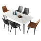 Contemporary Rectangle 4-foot Home Furniture Stone Dining Room Collection Clearhalo ' dining_table' 'Dining Tables & Seating' 'Dining Tables' 'furn' 'furn_dining_table' 'Furniture' 'furniture_dining_table' 'Kitchen & Dining Furniture' 'kitchen&dining_furn' 'kitchen' 'kitchen_dining_table' 3756631