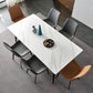 Contemporary Rectangle 4-foot Home Furniture Stone Dining Room Collection Clearhalo ' dining_table' 'Dining Tables & Seating' 'Dining Tables' 'furn' 'furn_dining_table' 'Furniture' 'furniture_dining_table' 'Kitchen & Dining Furniture' 'kitchen&dining_furn' 'kitchen' 'kitchen_dining_table' 3756633