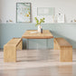 Contemporary Khaki Standard Dining Table Solid Wood Rectangle Dining Table with Double Pedestal Base Clearhalo ' dining_table' 'Dining Tables & Seating' 'Dining Tables' 'furn' 'furn_dining_table' 'Furniture' 'furniture_dining_table' 'Kitchen & Dining Furniture' 'kitchen&dining_furn' 'kitchen' 'kitchen_dining_table' 3756648