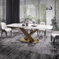 Stone Pedestal Table Traditional Luxury Dining Table Rectangle for Kitchen Home Clearhalo ' dining_table' 'Dining Tables & Seating' 'Dining Tables' 'furn' 'furn_dining_table' 'Furniture' 'furniture_dining_table' 'Kitchen & Dining Furniture' 'kitchen&dining_furn' 'kitchen' 'kitchen_dining_table' 3756661