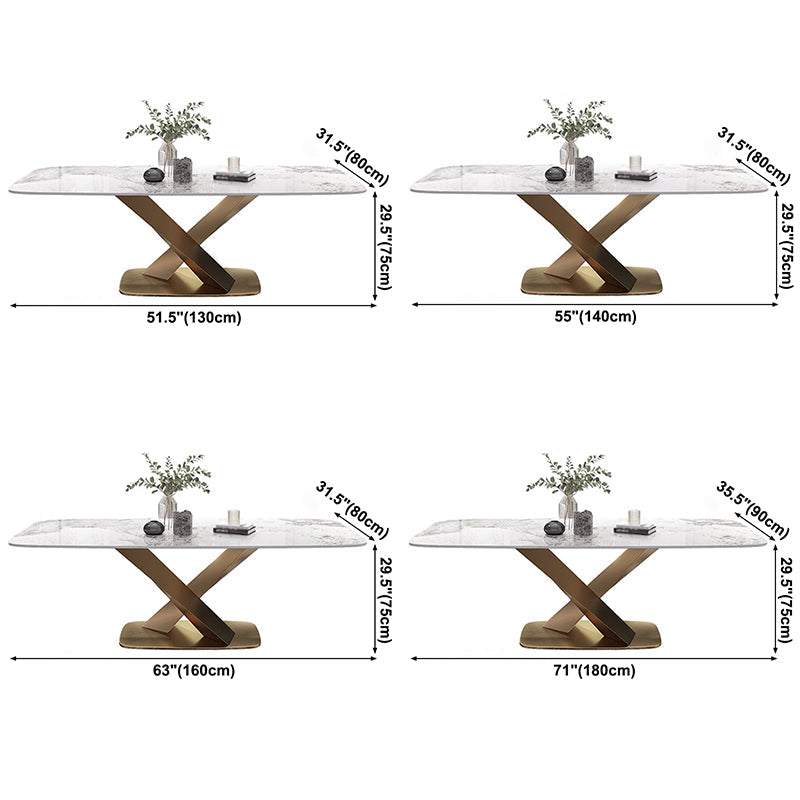 Stone Pedestal Table Traditional Luxury Dining Table Rectangle for Kitchen Home Clearhalo ' dining_table' 'Dining Tables & Seating' 'Dining Tables' 'furn' 'furn_dining_table' 'Furniture' 'furniture_dining_table' 'Kitchen & Dining Furniture' 'kitchen&dining_furn' 'kitchen' 'kitchen_dining_table' 3756669