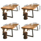Solid Wood Industrial Dining Table Brown Rectangle Table with Sled Base for Home Use Clearhalo ' dining_table' 'Dining Tables & Seating' 'Dining Tables' 'furn' 'furn_dining_table' 'Furniture' 'furniture_dining_table' 'Kitchen & Dining Furniture' 'kitchen&dining_furn' 'kitchen' 'kitchen_dining_table' 3756679