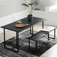 Industrial Style Home Pine Dining Table Rectangle Shape Table with Double Pedestal Clearhalo ' dining_table' 'Dining Tables & Seating' 'Dining Tables' 'furn' 'furn_dining_table' 'Furniture' 'furniture_dining_table' 'Kitchen & Dining Furniture' 'kitchen&dining_furn' 'kitchen' 'kitchen_dining_table' 3756681