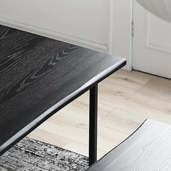 Industrial Style Home Pine Dining Table Rectangle Shape Table with Double Pedestal Clearhalo ' dining_table' 'Dining Tables & Seating' 'Dining Tables' 'furn' 'furn_dining_table' 'Furniture' 'furniture_dining_table' 'Kitchen & Dining Furniture' 'kitchen&dining_furn' 'kitchen' 'kitchen_dining_table' 3756686