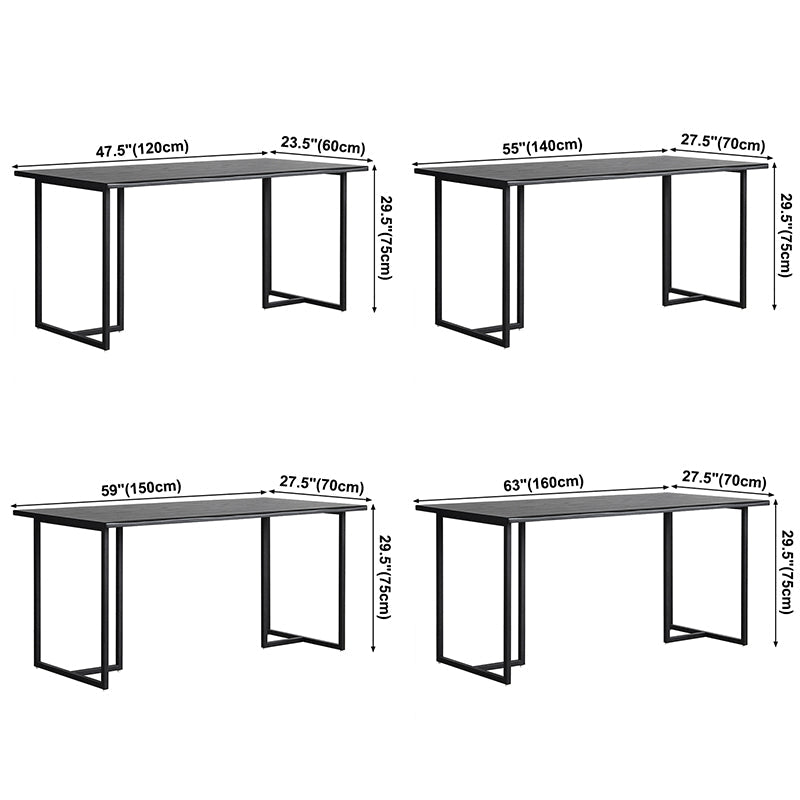 Industrial Style Home Pine Dining Table Rectangle Shape Table with Double Pedestal Clearhalo ' dining_table' 'Dining Tables & Seating' 'Dining Tables' 'furn' 'furn_dining_table' 'Furniture' 'furniture_dining_table' 'Kitchen & Dining Furniture' 'kitchen&dining_furn' 'kitchen' 'kitchen_dining_table' 3756687