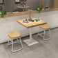 Industrial Dining Table Pine Solid Wood Table with Metal Base for Home Kitchen Dinner Clearhalo ' dining_table' 'Dining Tables & Seating' 'Dining Tables' 'furn' 'furn_dining_table' 'Furniture' 'furniture_dining_table' 'Kitchen & Dining Furniture' 'kitchen&dining_furn' 'kitchen' 'kitchen_dining_table' 3756698