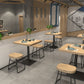 Industrial Dining Table Pine Solid Wood Table with Metal Base for Home Kitchen Dinner Clearhalo ' dining_table' 'Dining Tables & Seating' 'Dining Tables' 'furn' 'furn_dining_table' 'Furniture' 'furniture_dining_table' 'Kitchen & Dining Furniture' 'kitchen&dining_furn' 'kitchen' 'kitchen_dining_table' 3756704