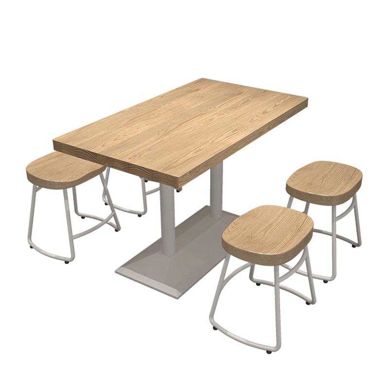 Industrial Dining Table Pine Solid Wood Table with Metal Base for Home Kitchen Dinner Clearhalo ' dining_table' 'Dining Tables & Seating' 'Dining Tables' 'furn' 'furn_dining_table' 'Furniture' 'furniture_dining_table' 'Kitchen & Dining Furniture' 'kitchen&dining_furn' 'kitchen' 'kitchen_dining_table' 3756707