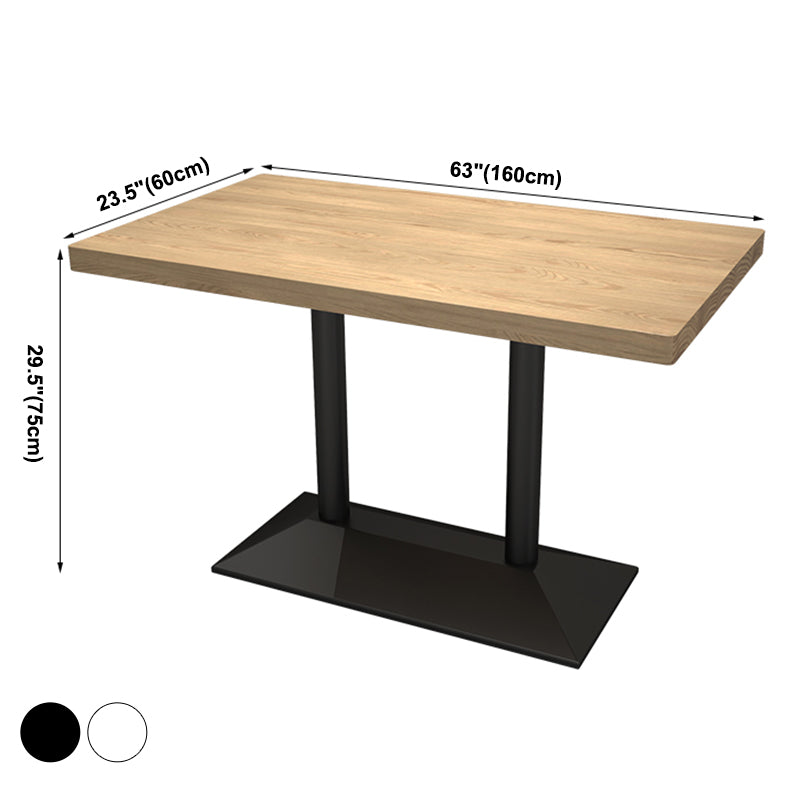 Industrial Dining Table Pine Solid Wood Table with Metal Base for Home Kitchen Dinner Clearhalo ' dining_table' 'Dining Tables & Seating' 'Dining Tables' 'furn' 'furn_dining_table' 'Furniture' 'furniture_dining_table' 'Kitchen & Dining Furniture' 'kitchen&dining_furn' 'kitchen' 'kitchen_dining_table' 3756711