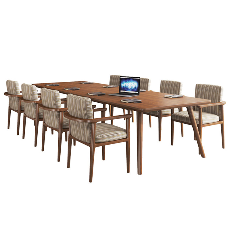 Rectangle Solid Pinewood Brown Tone Dining Table Simplicity 4 Legs Table for Dining Room Clearhalo ' dining_table' 'Dining Tables & Seating' 'Dining Tables' 'furn' 'furn_dining_table' 'Furniture' 'furniture_dining_table' 'Kitchen & Dining Furniture' 'kitchen&dining_furn' 'kitchen' 'kitchen_dining_table' 3756720