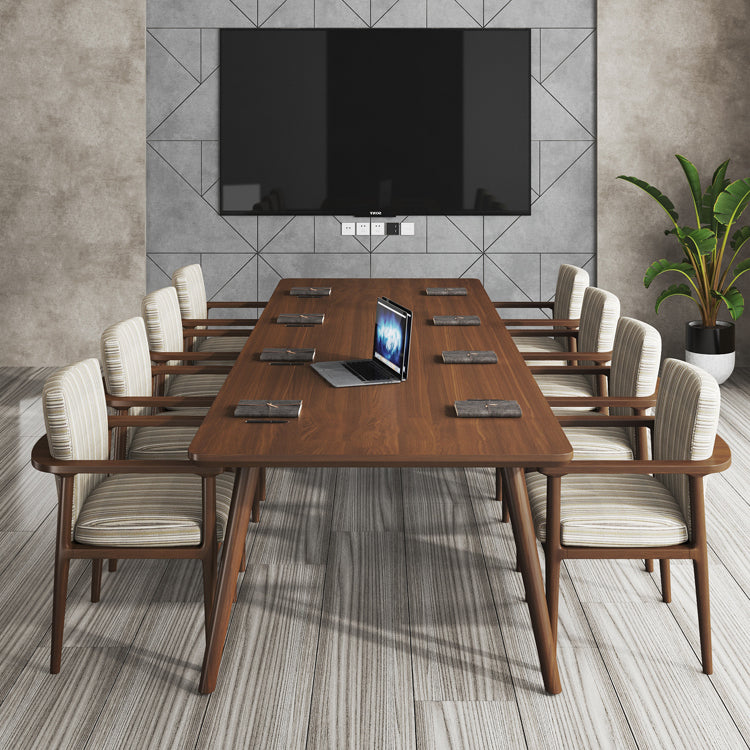 Rectangle Solid Pinewood Brown Tone Dining Table Simplicity 4 Legs Table for Dining Room Clearhalo ' dining_table' 'Dining Tables & Seating' 'Dining Tables' 'furn' 'furn_dining_table' 'Furniture' 'furniture_dining_table' 'Kitchen & Dining Furniture' 'kitchen&dining_furn' 'kitchen' 'kitchen_dining_table' 3756726