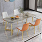 Metal Traditional Luxury Rectangular Dining Table Sintered Stone Table with Sled Base Clearhalo ' dining_table' 'Dining Tables & Seating' 'Dining Tables' 'furn' 'furn_dining_table' 'Furniture' 'furniture_dining_table' 'Kitchen & Dining Furniture' 'kitchen&dining_furn' 'kitchen' 'kitchen_dining_table' 3756728
