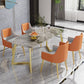Metal Traditional Luxury Rectangular Dining Table Sintered Stone Table with Sled Base Clearhalo ' dining_table' 'Dining Tables & Seating' 'Dining Tables' 'furn' 'furn_dining_table' 'Furniture' 'furniture_dining_table' 'Kitchen & Dining Furniture' 'kitchen&dining_furn' 'kitchen' 'kitchen_dining_table' 3756730