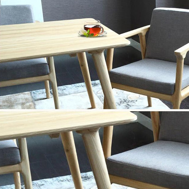 Rectangle Minimalist Dining Table Wood Color Fixed Table with Solid Wood Clearhalo ' dining_table' 'Dining Tables & Seating' 'Dining Tables' 'furn' 'furn_dining_table' 'Furniture' 'furniture_dining_table' 'Kitchen & Dining Furniture' 'kitchen&dining_furn' 'kitchen' 'kitchen_dining_table' 3756742
