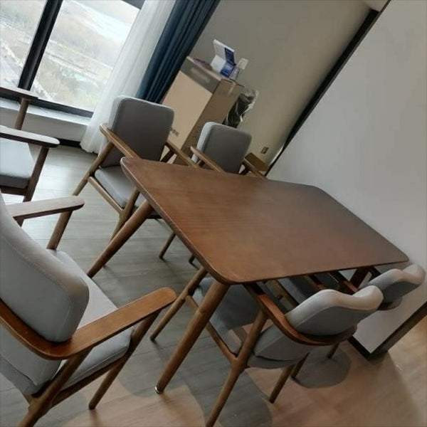 Rectangle Minimalist Dining Table Wood Color Fixed Table with Solid Wood Clearhalo ' dining_table' 'Dining Tables & Seating' 'Dining Tables' 'furn' 'furn_dining_table' 'Furniture' 'furniture_dining_table' 'Kitchen & Dining Furniture' 'kitchen&dining_furn' 'kitchen' 'kitchen_dining_table' 3756744