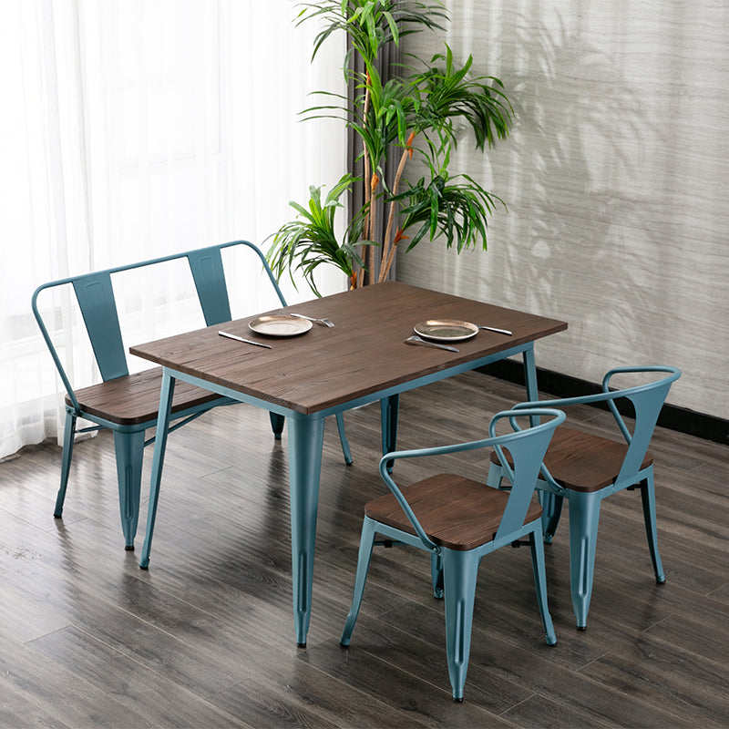 Solid Wood Industrial Dining Table Brown 4 Legs Table for Dinning Room Clearhalo ' dining_table' 'Dining Tables & Seating' 'Dining Tables' 'furn' 'furn_dining_table' 'Furniture' 'furniture_dining_table' 'Kitchen & Dining Furniture' 'kitchen&dining_furn' 'kitchen' 'kitchen_dining_table' 3756763