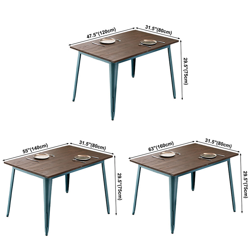 Solid Wood Industrial Dining Table Brown 4 Legs Table for Dinning Room Clearhalo ' dining_table' 'Dining Tables & Seating' 'Dining Tables' 'furn' 'furn_dining_table' 'Furniture' 'furniture_dining_table' 'Kitchen & Dining Furniture' 'kitchen&dining_furn' 'kitchen' 'kitchen_dining_table' 3756770