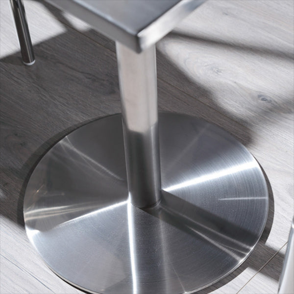 Square Table Dinette Table Industrial Stainless Steel Dinner Room Table with Tulip Base Clearhalo ' dining_table' 'Dining Tables & Seating' 'Dining Tables' 'furn' 'furn_dining_table' 'Furniture' 'furniture_dining_table' 'Kitchen & Dining Furniture' 'kitchen&dining_furn' 'kitchen' 'kitchen_dining_table' 3756780
