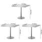 Square Table Dinette Table Industrial Stainless Steel Dinner Room Table with Tulip Base Clearhalo ' dining_table' 'Dining Tables & Seating' 'Dining Tables' 'furn' 'furn_dining_table' 'Furniture' 'furniture_dining_table' 'Kitchen & Dining Furniture' 'kitchen&dining_furn' 'kitchen' 'kitchen_dining_table' 3756781