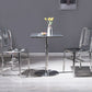 Square Table Dinette Table Industrial Stainless Steel Dinner Room Table with Tulip Base Clearhalo ' dining_table' 'Dining Tables & Seating' 'Dining Tables' 'furn' 'furn_dining_table' 'Furniture' 'furniture_dining_table' 'Kitchen & Dining Furniture' 'kitchen&dining_furn' 'kitchen' 'kitchen_dining_table' 3756784
