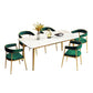 Metal Traditional Luxury Rectangle Indoor Table Sintered Stone Table with 4 Legs Clearhalo ' dining_table' 'Dining Tables & Seating' 'Dining Tables' 'furn' 'furn_dining_table' 'Furniture' 'furniture_dining_table' 'Kitchen & Dining Furniture' 'kitchen&dining_furn' 'kitchen' 'kitchen_dining_table' 3756796