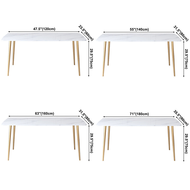 Metal Traditional Luxury Rectangle Indoor Table Sintered Stone Table with 4 Legs Clearhalo ' dining_table' 'Dining Tables & Seating' 'Dining Tables' 'furn' 'furn_dining_table' 'Furniture' 'furniture_dining_table' 'Kitchen & Dining Furniture' 'kitchen&dining_furn' 'kitchen' 'kitchen_dining_table' 3756800