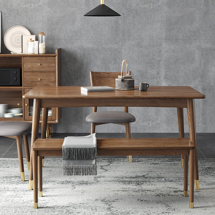 Modern Style Ash Wood Dining Table 4 Legs Rectangular Table in Wood Color Clearhalo ' dining_table' 'Dining Tables & Seating' 'Dining Tables' 'furn' 'furn_dining_table' 'Furniture' 'furniture_dining_table' 'Kitchen & Dining Furniture' 'kitchen&dining_furn' 'kitchen' 'kitchen_dining_table' 3756803