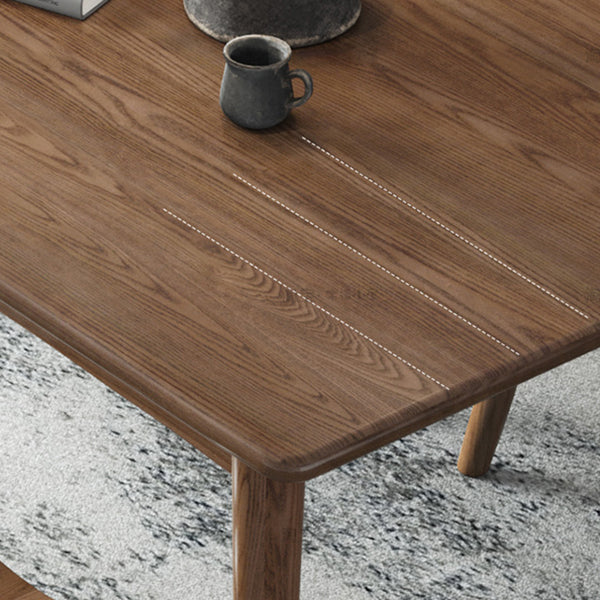 Modern Style Ash Wood Dining Table 4 Legs Rectangular Table in Wood Color Clearhalo ' dining_table' 'Dining Tables & Seating' 'Dining Tables' 'furn' 'furn_dining_table' 'Furniture' 'furniture_dining_table' 'Kitchen & Dining Furniture' 'kitchen&dining_furn' 'kitchen' 'kitchen_dining_table' 3756806