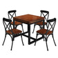 Solid Wood Industrial Dining Table Brown Square Table with Trestle Base for Dinning Room Clearhalo ' dining_table' 'Dining Tables & Seating' 'Dining Tables' 'furn' 'furn_dining_table' 'Furniture' 'furniture_dining_table' 'Kitchen & Dining Furniture' 'kitchen&dining_furn' 'kitchen' 'kitchen_dining_table' 3756815