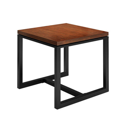 Solid Wood Industrial Dining Table Brown Square Table with Trestle Base for Dinning Room Without Chairs Clearhalo ' dining_table' 'Dining Tables & Seating' 'Dining Tables' 'furn' 'furn_dining_table' 'Furniture' 'furniture_dining_table' 'Kitchen & Dining Furniture' 'kitchen&dining_furn' 'kitchen' 'kitchen_dining_table' 3756816