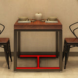 Solid Wood Industrial Dining Table Brown Square Table with Trestle Base for Dinning Room Clearhalo ' dining_table' 'Dining Tables & Seating' 'Dining Tables' 'furn' 'furn_dining_table' 'Furniture' 'furniture_dining_table' 'Kitchen & Dining Furniture' 'kitchen&dining_furn' 'kitchen' 'kitchen_dining_table' 3756818