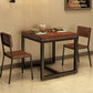 Solid Wood Industrial Dining Table Brown Square Table with Trestle Base for Dinning Room Clearhalo ' dining_table' 'Dining Tables & Seating' 'Dining Tables' 'furn' 'furn_dining_table' 'Furniture' 'furniture_dining_table' 'Kitchen & Dining Furniture' 'kitchen&dining_furn' 'kitchen' 'kitchen_dining_table' 3756825