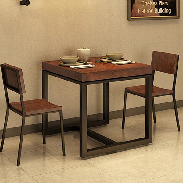 Solid Wood Industrial Dining Table Brown Square Table with Trestle Base for Dinning Room Clearhalo ' dining_table' 'Dining Tables & Seating' 'Dining Tables' 'furn' 'furn_dining_table' 'Furniture' 'furniture_dining_table' 'Kitchen & Dining Furniture' 'kitchen&dining_furn' 'kitchen' 'kitchen_dining_table' 3756825