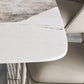 Sintered Stone Top Dining Table Rectangle Table in White with Metal Pedestal Base Clearhalo ' dining_table' 'Dining Tables & Seating' 'Dining Tables' 'furn' 'furn_dining_table' 'Furniture' 'furniture_dining_table' 'Kitchen & Dining Furniture' 'kitchen&dining_furn' 'kitchen' 'kitchen_dining_table' 3756833