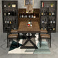 Industrial Style Home Pine Dining Table Rectangle Shape Table with Trestle Base Clearhalo ' dining_table' 'Dining Tables & Seating' 'Dining Tables' 'furn' 'furn_dining_table' 'Furniture' 'furniture_dining_table' 'Kitchen & Dining Furniture' 'kitchen&dining_furn' 'kitchen' 'kitchen_dining_table' 3756860