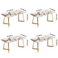 Metal Traditional Luxury Rectangular Indoor Table Sintered Stone Table with Sled Base Clearhalo ' dining_table' 'Dining Tables & Seating' 'Dining Tables' 'furn' 'furn_dining_table' 'Furniture' 'furniture_dining_table' 'Kitchen & Dining Furniture' 'kitchen&dining_furn' 'kitchen' 'kitchen_dining_table' 3756883