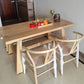Rectangle Pine Wood Dining Table Modern Table in Nature with Wooden Trestle Base Clearhalo ' dining_table' 'Dining Tables & Seating' 'Dining Tables' 'furn' 'furn_dining_table' 'Furniture' 'furniture_dining_table' 'Kitchen & Dining Furniture' 'kitchen&dining_furn' 'kitchen' 'kitchen_dining_table' 3756894