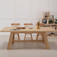 Rectangle Pine Wood Dining Table Modern Table in Nature with Wooden Trestle Base Clearhalo ' dining_table' 'Dining Tables & Seating' 'Dining Tables' 'furn' 'furn_dining_table' 'Furniture' 'furniture_dining_table' 'Kitchen & Dining Furniture' 'kitchen&dining_furn' 'kitchen' 'kitchen_dining_table' 3756898