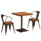 Solid Wood Industrial Dining Table Brown Square Table with Metal Base for Dinning Room Clearhalo ' dining_table' 'Dining Tables & Seating' 'Dining Tables' 'furn' 'furn_dining_table' 'Furniture' 'furniture_dining_table' 'Kitchen & Dining Furniture' 'kitchen&dining_furn' 'kitchen' 'kitchen_dining_table' 3756907