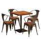 Solid Wood Industrial Dining Table Brown Square Table with Metal Base for Dinning Room Clearhalo ' dining_table' 'Dining Tables & Seating' 'Dining Tables' 'furn' 'furn_dining_table' 'Furniture' 'furniture_dining_table' 'Kitchen & Dining Furniture' 'kitchen&dining_furn' 'kitchen' 'kitchen_dining_table' 3756909