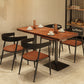 Solid Wood Industrial Dining Table Brown Square Table with Metal Base for Dinning Room Clearhalo ' dining_table' 'Dining Tables & Seating' 'Dining Tables' 'furn' 'furn_dining_table' 'Furniture' 'furniture_dining_table' 'Kitchen & Dining Furniture' 'kitchen&dining_furn' 'kitchen' 'kitchen_dining_table' 3756914