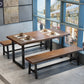 Solid Wood Industrial Dining Table Brown Rectangle Table with Sled Base for Dinning Room Clearhalo ' dining_table' 'Dining Tables & Seating' 'Dining Tables' 'furn' 'furn_dining_table' 'Furniture' 'furniture_dining_table' 'Kitchen & Dining Furniture' 'kitchen&dining_furn' 'kitchen' 'kitchen_dining_table' 3756937